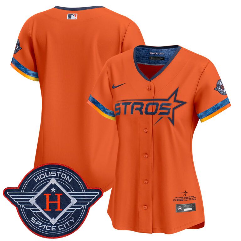 Women Houston Astros blank orange 2025 City Connect Vapor Limited Stitched Jersey->women mlb jersey->Women Jersey